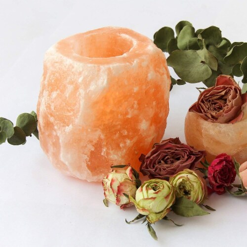 Himalayan Glow Pink Salt Tea light Candle Holder Home Decor Set of 2 2 3 lbs Each 2 Count Fry s Food Stores