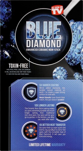 Blue Diamond Cookware Set - Blue Perspective: left