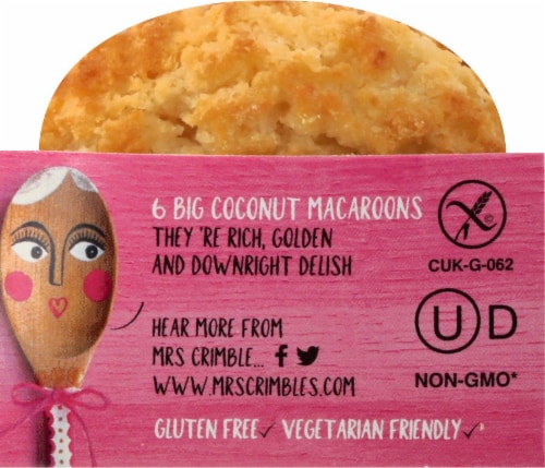 Mrs Crimble's Gluten Free Large Coconut Macaroons Perspective: left