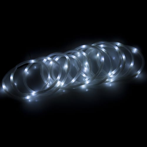 Pure Garden Solar LED Rope Light, 32', 100 White LED Lights Pure Garden Solar LED Rope Light, 32', 100 White LED Lights