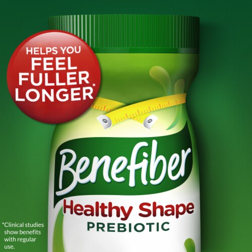 Benefiber Healthy Shape Prebiotic Fiber Digestive Health Supplement Powder Perspective: left