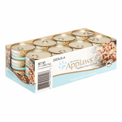 Applaws Tuna Fillet Canned Cat Food 5.5-oz, case of 24 Perspective: left