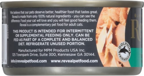 Reveal Grain Free Natural Broth Tuna Fillet Cat Food Perspective: left