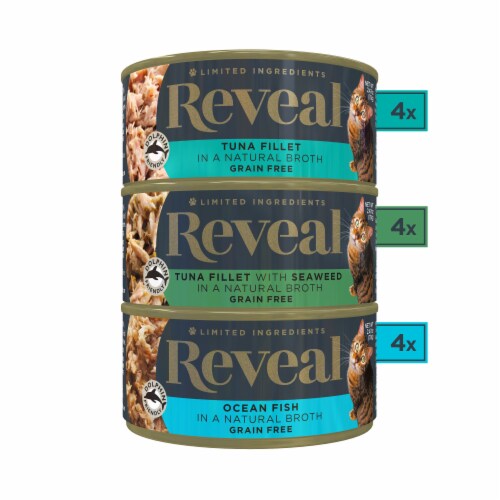 Reveal Grain Free Fish Cat Food Multipack Perspective: left