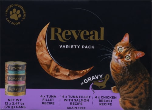 Reveal Grain Free Variety Pack Wet Cat Food in Gravy Perspective: left