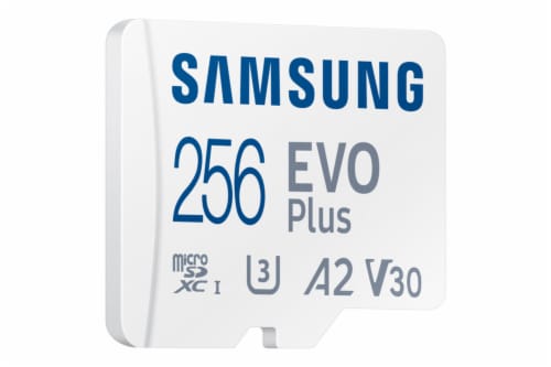 Samsung EVO Plus + Adapter MB-MC256KA microSDXC Memory Card Perspective: left