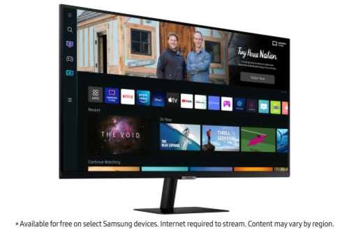 Samsung 27in Smart Streaming Monitor Perspective: left