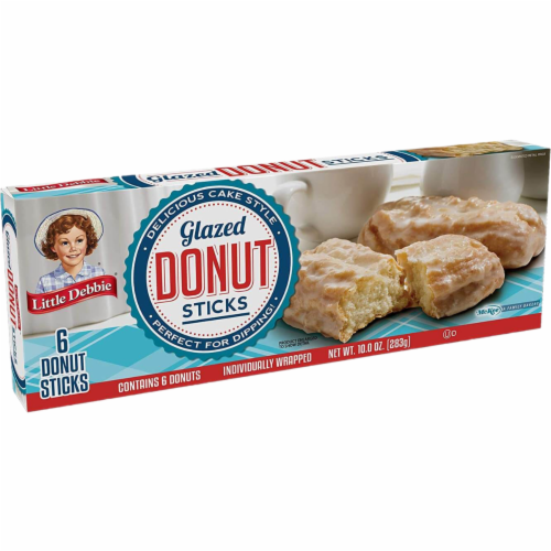 Little Debbie Glazed Donut Sticks, 16 Boxes, 96 Individually Wrapped Sweet Glaze Donuts Perspective: left