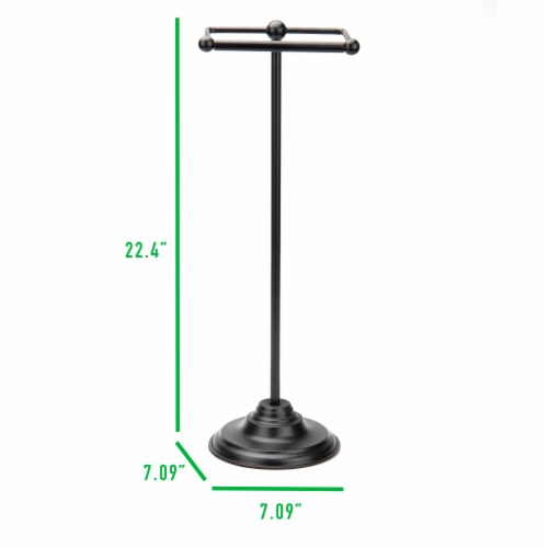 Mind Reader Freestanding Toilet Paper Holder - Black Perspective: left