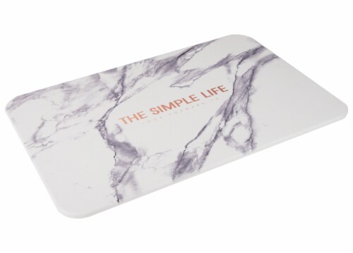 Mind Reader Diatomite Fast Drying Bath Mat - Granite Perspective: left