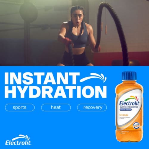 Electrolit Mandarin Orange Electrolyte Beverage Perspective: left