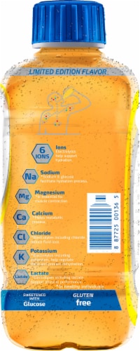 Electrolit® Premium Hydration Mango Sports Drink Bottle Perspective: left
