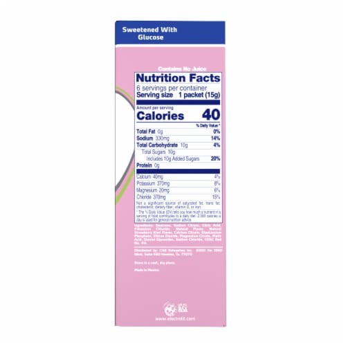 Electrolit Electrolyte Strawberry Kiwi Drink Mix Perspective: left