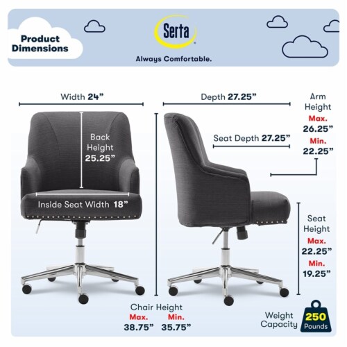 Serta leighton home discount office memory foam
