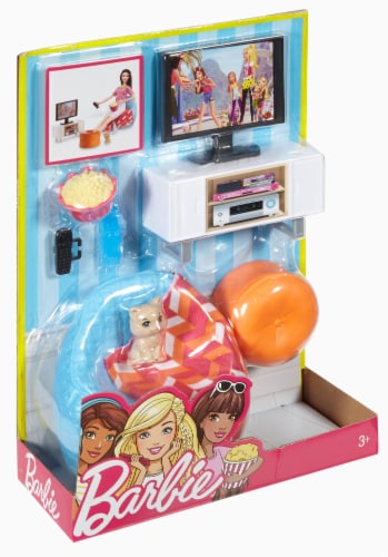 BARBIE ACCESSORIES LOVE SET COUCH TV & CAT *NEW*