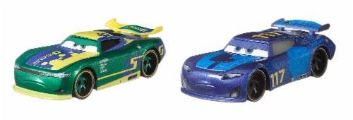 Mattel Cars 3 Race Team Eric Braker & Spikey Fillups Toy Car Perspective: left