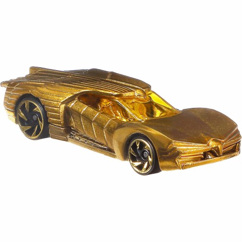Mattel Hot Wheels DC Universe Golden Armor Character Car Perspective: left
