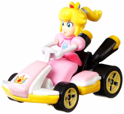 Mattel® Hot Wheels® Mario Kart™ Peach Standard Kart Toy Vehicle Perspective: left