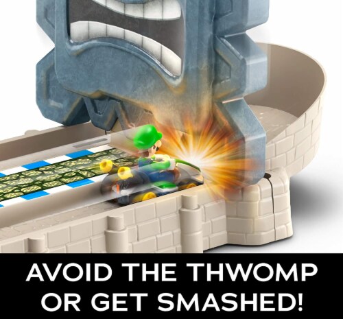 Hot Wheels Mariokart THWOMP Ruins Track Set Perspective: left