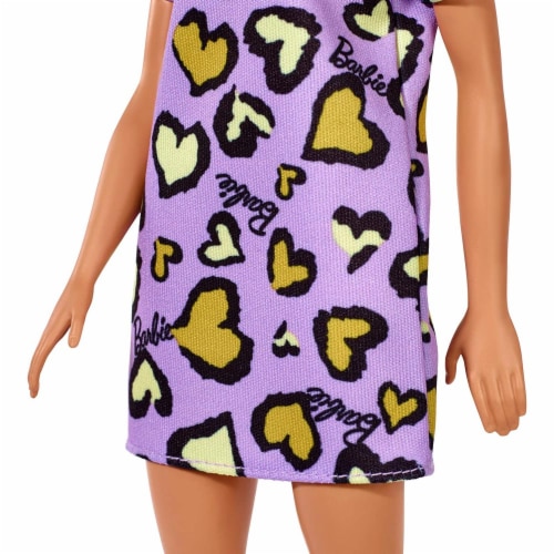 Mattel Barbie® Heart-Print Dress & Sneakers Blonde Doll Perspective: left