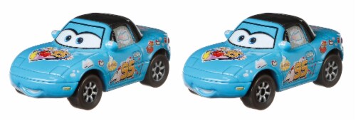 Disney and Pixar Cars Dinoco Mia & Dinoco Tia Toy Racers Perspective: left