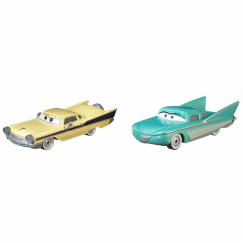 Disney PIXAR Natalie Certain and Chick Hicks with Headphones Toy Cars Perspective: left