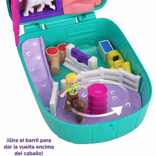 Polly Pocket Pocket World Cactus Cowgirl Ranch Compact Playset Perspective: left