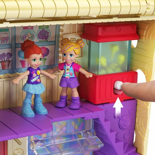 Pollyville Candy Store with 4 Floors, 2 Dolls and 5 Accessories Perspective: left