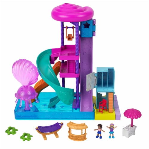 Mattel Polly Pocket Pollyville Super Slidin Water Park Playset, 1