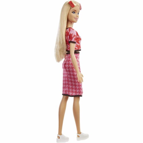 Barbie Fashionistas Doll with Pink Top and Skirt, Toy for Kids 3 to 8 Years Old Perspective: left