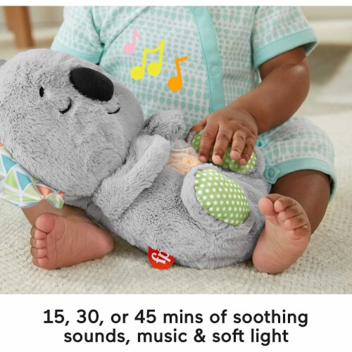 Fisher-Price Soothe 'n Snuggle Koala, Musical Plush Baby Toy with Realistic Breathing Motion Perspective: left
