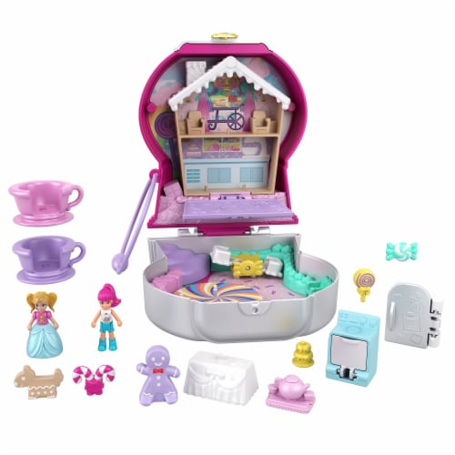 Mattel® Polly Pocket™ Candy Cutie Gumball Compact Playset Perspective: left