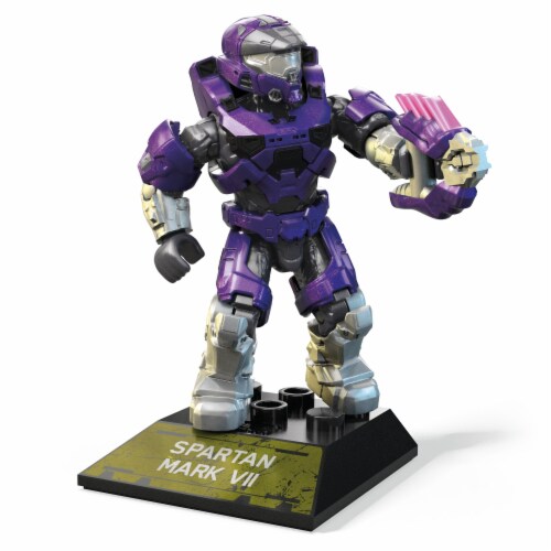 Mega Construx™ Halo® Infinite Spartan Mark VII Purple Building Set Perspective: left