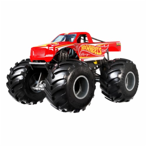 Mattel Hot Wheels® Monster Trucks Red Racing 3 Vehicle Perspective: left