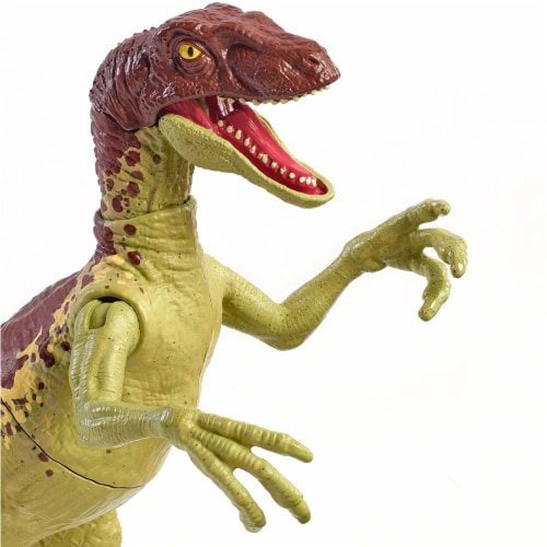 Jurassic World Velociraptor Camp Cretaceous Dinosaur Action Figure w/ Single Strike Feature Perspective: left