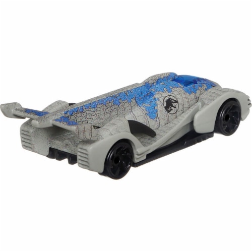 Mattel Hot Wheels Jurassic World Character Cars - Velociraptor Blue Perspective: left