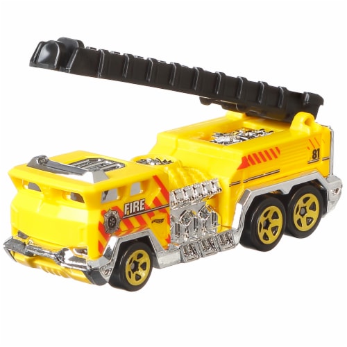 Hot Wheels Monster Trucks 5 Alarm With Free Fire Truck Car Yellow 1 ct King Soopers
