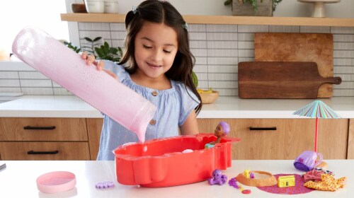 Mattel Barbie® Strawberry Surprise Color Foam Reveal Doll Perspective: left