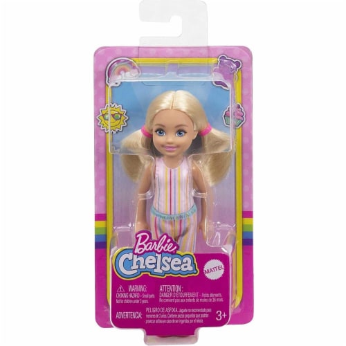 Barbie Chelsea Doll (6-inch Blonde) Wearing Skirt with Striped