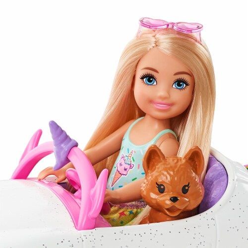 Barbie® Chelsea™ Doll and Car Toy Set Perspective: left