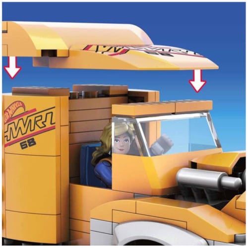 Mega™ Hot Wheels® Twin Induction Race Car Building Set Perspective: left