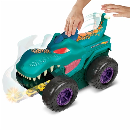 Mattel Hot Wheels Monster Trucks Car Chompin Mega-Wrex Vehicle Perspective: left