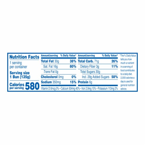 Hostess® Jumbo Iced Honey Single Serve Bun Perspective: left