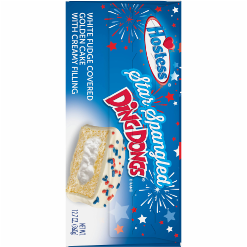 Hostess Red White & Blue Ding Dongs Perspective: left