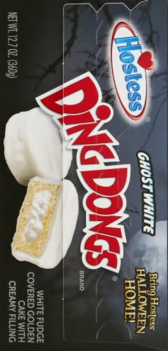 Hostess Ghost White Fudge Ding Dongs Perspective: left