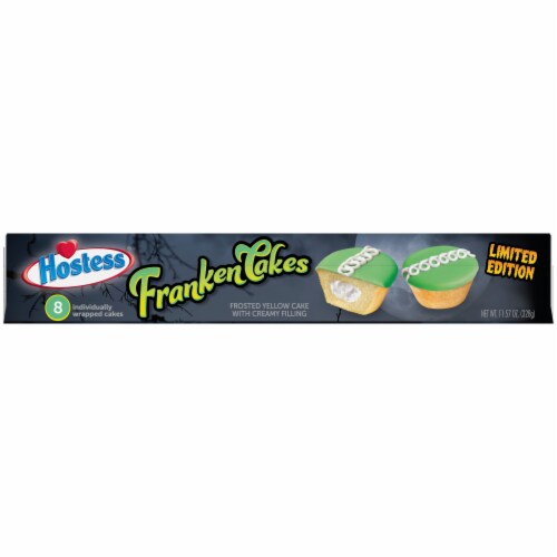 HOSTESS FrankenCakes, Halloween Cupcakes, Trick or Treat Pack Perspective: left