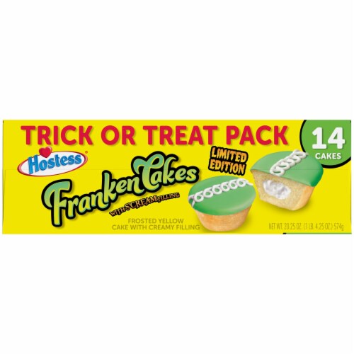HOSTESS FrankenCakes, Halloween Cupcakes, Trick or Treat Pack Perspective: left
