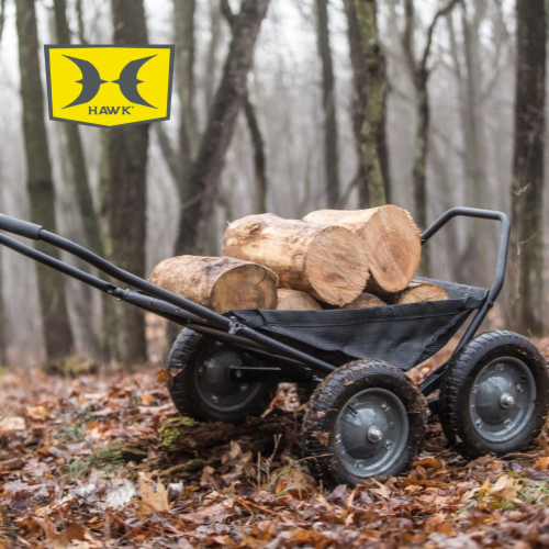 Hawk Crawler 500 Lb. Capacity Foldable Multi Use Deer Game Cart, Flat