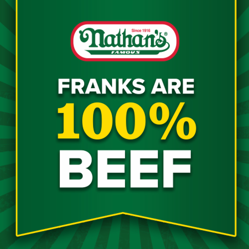 Nathan's Famous Angus Beef Franks Perspective: left