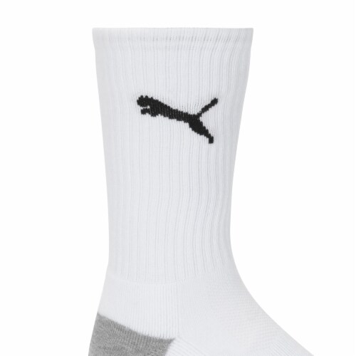 Puma® Half Terry Crew Socks Multipack - White Perspective: left
